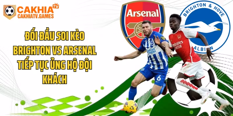 Đối đầu soi kèo Brighton vs Arsenal tiếp tục ủng hộ đội khách