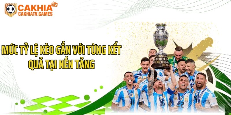 Mức tỷ lệ kèo gắn với từng kết quả tại nền tảng
